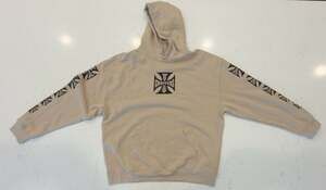 West Coast Choppers Cross Logo Hoodie Sweatshirt Beige XL